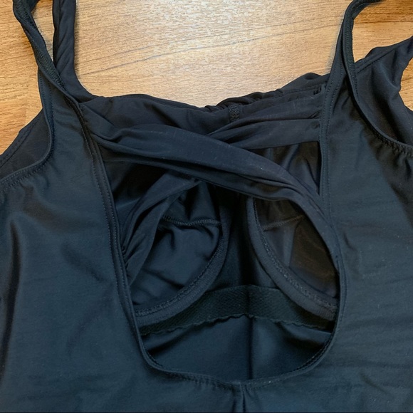 Lands' End Black One Piece Swimsuit Size 12 - Picture 4 of 11